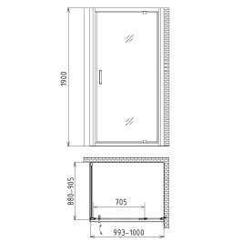 Душевой уголок Gemy Sunny Bay S28160/A2