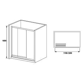 Душевая дверь RGW Classic CL-11 (1150-1200)х1850 стекло чистое