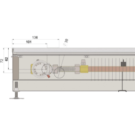 Конвектор напольный MINIB PT 80 L=900 без вентилятора