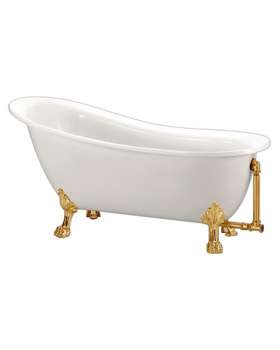 Акриловая ванна BelBagno BB06-1700-ORO ножки золото