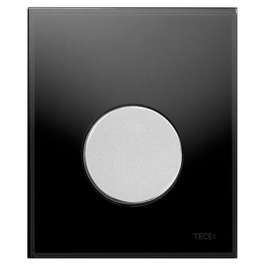 Кнопка слива инсталляций TECE Loop Urinal 9242655 черное стекло, кнопка хром матовый