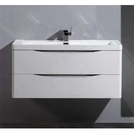 Тумба под раковину подвесная BelBagno Ancona-N 100 bianco lucido подвесная