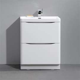 Раковина с тумбой BelBagno Ancona-N 80 bianco lucido напольная