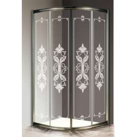 Душевой уголок Cezares Giubileo-R2-90 с узором, бронза