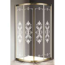 Душевой уголок Cezares Giubileo-R2-90 с узором, золото