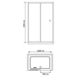 Душевая дверь RGW Classic CL-12 1200x1850 прозрачное