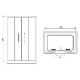 Душевая дверь RGW Passage PA-11 (1200-1240)x1950 прозрачное