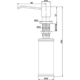 Дозатор жидкого мыла Paulmark Sauber D002-308 черный