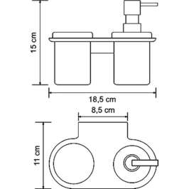 Дозатор жидкого мыла Wasserkraft Kammel K-8389 со стаканом