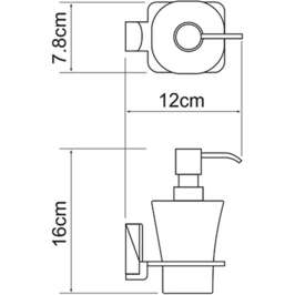 Дозатор жидкого мыла Wasserkraft Leine K-5099White