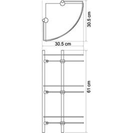 Полка Wasserkraft K-3533 угловая