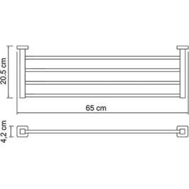 Полка Wasserkraft Lippe K-6511 для полотенец