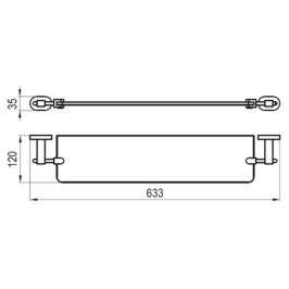 Полка Ravak Chrome CR 500.00 64 см