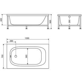Акриловая ванна BelBagno BB101-130x70