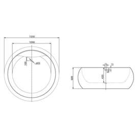 Акриловая ванна BelBagno BB30-1550