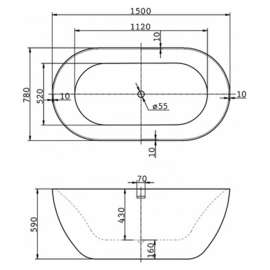 Акриловая ванна BelBagno BB27