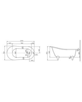 Акриловая ванна BelBagno BB06-1550