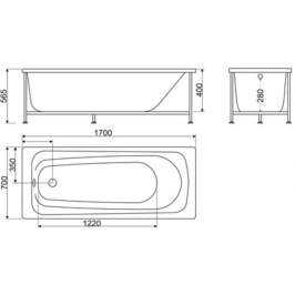 Акриловая ванна BelBagno BB102-170x70