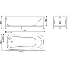 Акриловая ванна BelBagno BB102-170x70