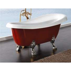 Акриловая ванна BelBagno BB04-ROS-CRM красная