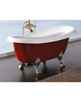 Акриловая ванна BelBagno BB04-ROS-CRM красная