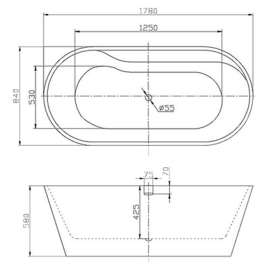 Акриловая ванна BelBagno BB14
