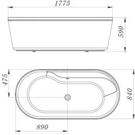 Акриловая ванна BelBagno BB14-K