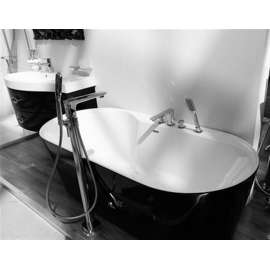 Акриловая ванна BelBagno BB14-NERO/BIA