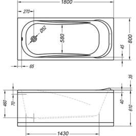 Акриловая ванна Kolpa San String 180x80 Basis