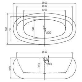 Акриловая ванна BelBagno BB18 белая