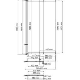 Шторка на ванну Wasserkraft Main 41S02-80 