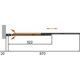 Шторка на ванну Cezares Slider A VF 11 90/145 C Cr 