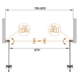Душевая дверь Cezares Eco B-2-80-C-Cr стекло прозрачное