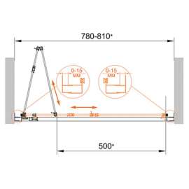 Душевая дверь Cezares Eco BS-80-C-Cr стекло прозрачное