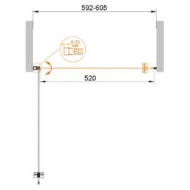 Душевая дверь Cezares ECO-O-B-1-60-P-Cr стекло punto