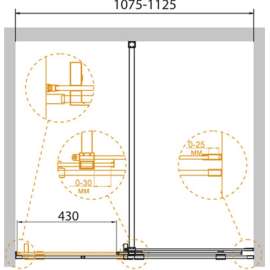 Душевая дверь Cezares Stream BF 1 110 C Cr