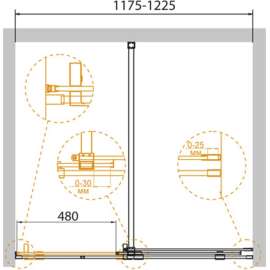 Душевая дверь Cezares Stream BF 1 120 C Cr