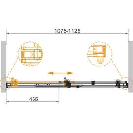 Душевая дверь Cezares Stylus Soft BF 1 110 C Cr