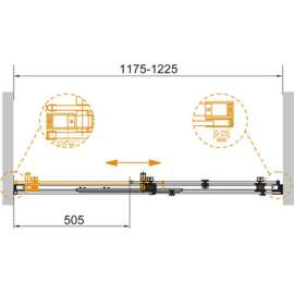 Душевая дверь Cezares Stylus Soft BF 1 120 C Cr