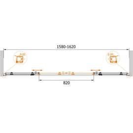 Душевая дверь Cezares Anima BF2 160 C Cr