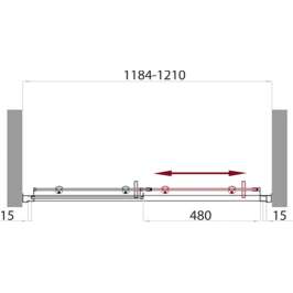 Душевая дверь BelBagno Uno BF 1 120 C Cr