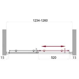 Душевая дверь BelBagno Uno BF 1 125 P Cr