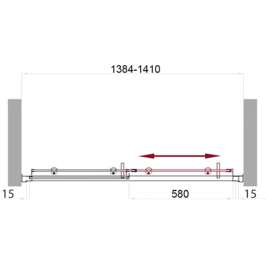 Душевая дверь BelBagno Uno BF 1 140 C Cr