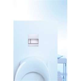 Кнопка слива инсталляций TECE Square Urinal 9242802 белое стекло, кнопка хром
