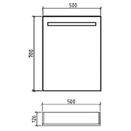 Зеркало-шкаф BelBagno SPC-1A-DL-BL-500