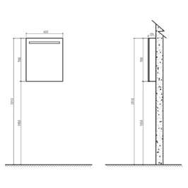 Зеркало-шкаф BelBagno SPC-1A-DL-BL-600