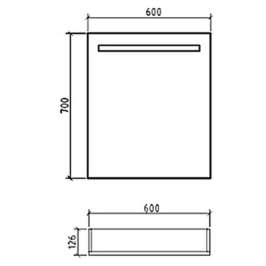 Зеркало-шкаф BelBagno SPC-1A-DL-BL-600