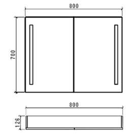 Зеркало-шкаф BelBagno SPC-2A-DL-BL-800