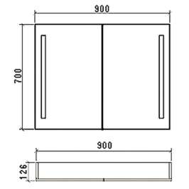 Зеркало-шкаф BelBagno SPC-2A-DL-BL-900