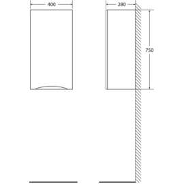 Шкаф BelBagno Fly-Marino L bianco opaco 